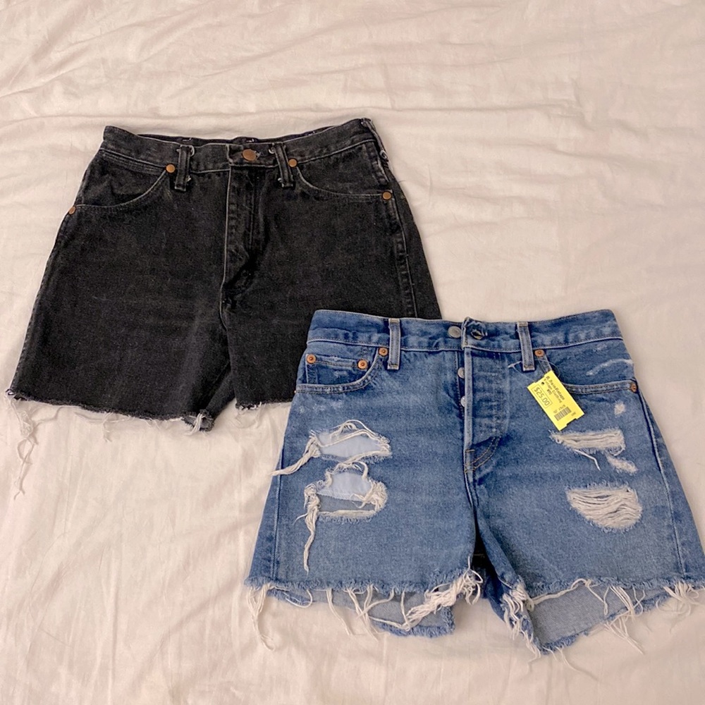 Levis wedgie + Wrangler shorts/cutoffs